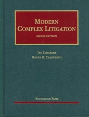 Cover of: Modern Complex Litigation