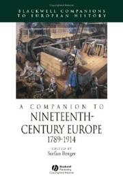 A companion to nineteenth-century Europe, 1789-1914 cover