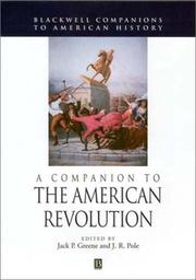 Cover of: A Companion to the American Revolution by J. R. Pole