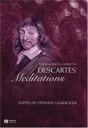 Cover of: Descartes' Meditations (Blackwell Guides to Great Works)