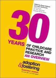 Cover of: 30 Years Of Childcare Practice And Research An Overview