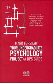 Cover of: Your Undergraduate Psychology Project by Mark Forshaw