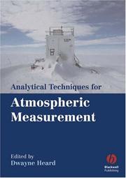 Cover of: Analytical techniques for atmospheric measurement