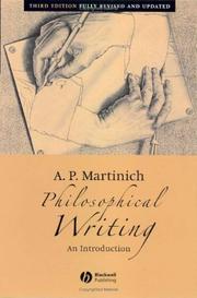 Cover of: Philosophical writing by Aloysius Martinich