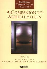 Cover of: Companion to Applied Ethics (Blackwell Companions to Philosophy)