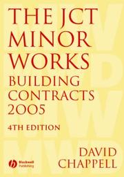 Cover of: JCT Minor Works Building Contracts 2005 by David Chappell