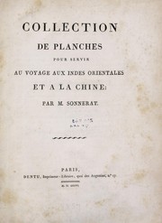 Cover of: Collection de planches pour servir au Voyage aux Indes Orientales et a la Chine