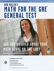 Cover of: Bob Millers Math For The Gre General Test
