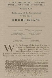 Cover of: The Documentary History Of The Ratification Of The Constitution Ratification Of The Constitution By The States Rhode Island No 2 by 