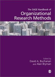 Cover of: The Sage Handbook Of Organizational Research Methods by 