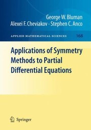 Cover of: Applications Of Symmetry Methods To Partial Differential Equations by 
