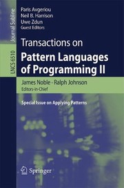 Cover of: Transactions On Pattern Languages Of Programming by 