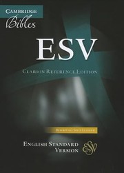 Cover of: Esv Clarion Reference Black Calf Split Es483x by 