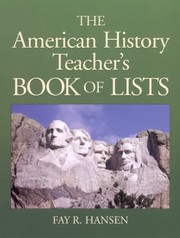 Cover of: American History Teachers Book Of Lists