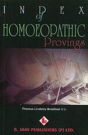 Cover of: Index of Homoeopathic Provings