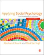 Cover of Applying Social Psychology From Problems To Solutions