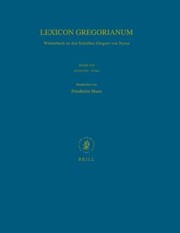 Cover of: Lexicon Gregorianum by 