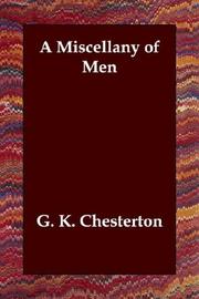Cover of: A Miscellany of Men by Gilbert Keith Chesterton