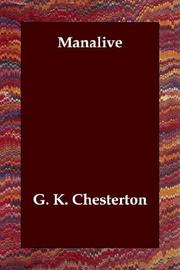 Cover of: Manalive by Gilbert Keith Chesterton