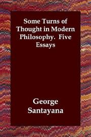 Cover of: Some Turns of Thought in Modern Philosophy.  Five Essays