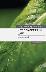 Cover of: Key Concepts In Law by 