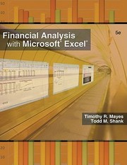 Cover of: Financial Analysis with Microsoft Excel 2007