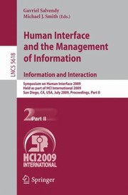 Cover of: Human Interface And The Management Of Information
