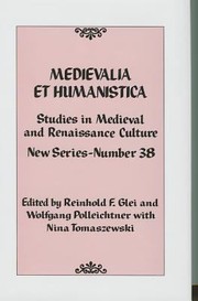 Medievalia Et Humanistica Studies In Medieval And Renaissance Culture cover