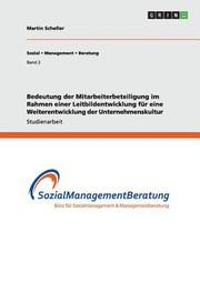 Cover of: Bedeutung Der Mitarbeiterbeteiligung Im Rahmen Einer Leitbildentwicklung Fur