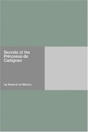 Cover of: Secrets of the Princesse de Cadignan | HonorГ© de Balzac