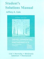 Cover of: Students Solution Manual For Developmental Mathematics 2nd Edition Basic Mathematics And Algebra