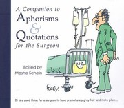 Cover of: A Companion To Aphorisms Quotations For The Surgeon