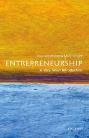 Cover of: Entrepreneurship A Very Short Introduction