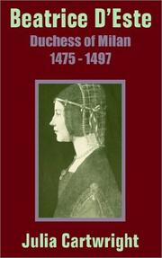 Cover of: Beatrice D'Este: Duchess of Milan 1475 - 1497