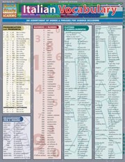 Cover of: Italian Vocabulary Laminate Reference Chart
            
                Quickstudy Academic