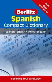 Cover of: Spanish Compact Dictionary Spanishenglish Inglsespaol by Berlitz Publishing Company