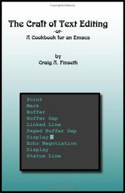 Cover of: The Craft of Text Editing | Craig A. Finseth