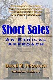 Cover of: SHORT SALES - An Ethical Approach