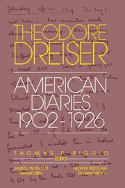 Cover of: American Diaries 19021926 by 