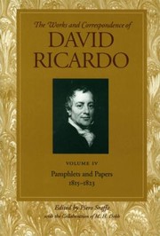 Cover of: The Works And Correspondence Of David Ricardo 18151823 by 