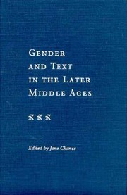 Cover of: Gender And Text In The Later Middle Ages by 