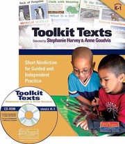 Toolkit Texts Grades PreK1
            
                Toolkit Texts by Anne Goudvis