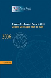 Cover of: Dispute Settlement Reports 2006