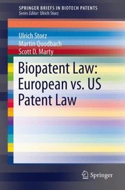 Cover of: Biopatent Law European Patent Law Vs Us Patent Law