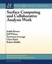 Cover of: Surface Computing And Collaborative Analysis Work