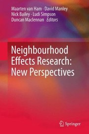 Cover of: Neighbourhood Effects Research New Perspectives by 
