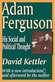 Cover of: Adam Ferguson: His Social and Political Thought