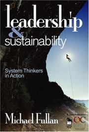 Cover of: Leadership & Sustainability: System Thinkers in Action