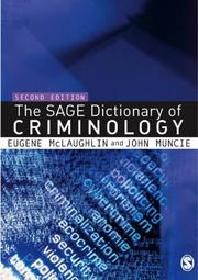 Cover of: The SAGE Dictionary of Criminology by 