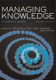 Cover of: Managing Knowledge by Stephen E Little, Tim Ray, Stephen E Little, Tim Ray